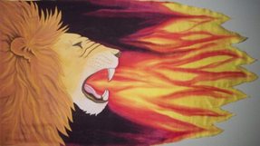 Picture of Lion of Judah with fire