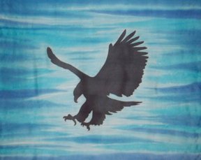 Picture of flying eagle praise flag for church worship