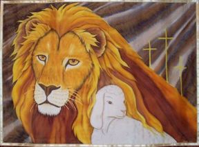Lion of Judah praise and worship flag on silk