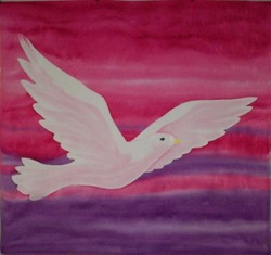 Picture of white dove praise flag
