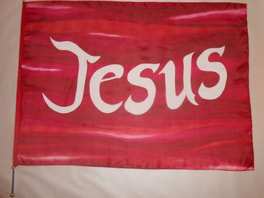 Photo of praise flag in silk